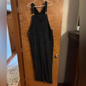 Black Denim Overalls